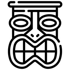 TIKIHEADMASK line icon,linear,outline,graphic,illustration