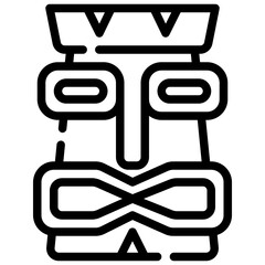 TIKIHEADMASK line icon,linear,outline,graphic,illustration