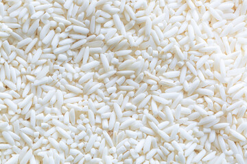 Macro rice,White long rice background texture, 