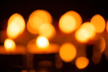 Texture candlelight bokeh,Panorama of night Bokeh.blurred city panorama.bokeh Candlelight, blur defocus abstract background