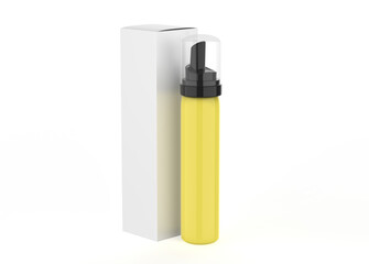 Plastic Bottle with Long Nozzle Sprayer Mockup isolated on white background. 3d illustration