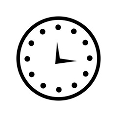 Clock Icon Flat Style. Clock Logo Design Vector Template