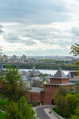Fototapeta na wymiar panorama of the architecture of Nizhny Novgorod