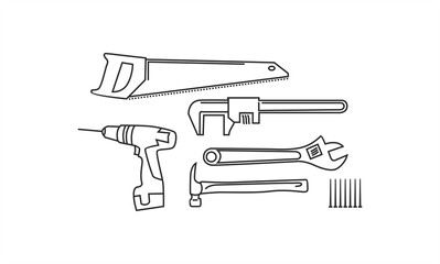 handyman equipment icon vector design