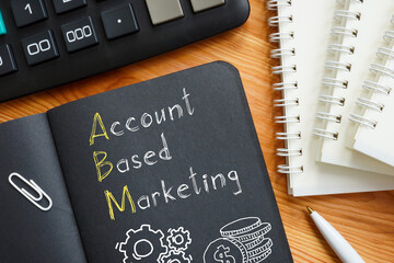 Account-based marketing ABM is shown using the text