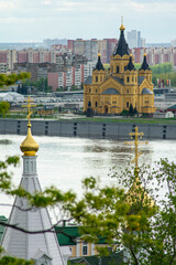 panorama of the architecture of Nizhny Novgorod