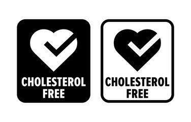 "Cholesterol Free" vector information sign