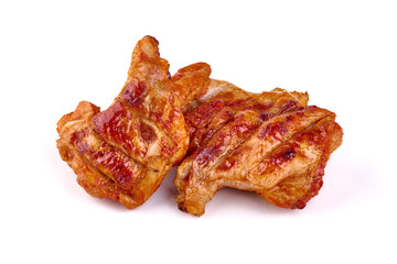 Buffalo BBQ Chicken Legs, isolated on white background.