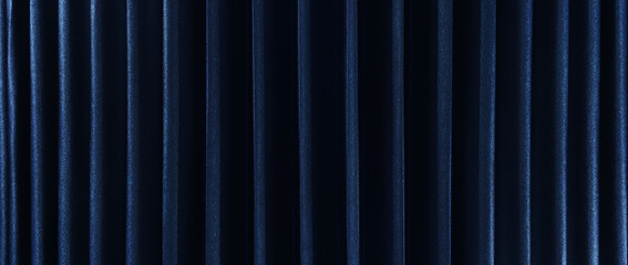 The Blue curtain pattern texture background.