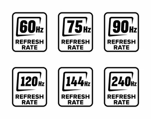 "Refresh Rate" vector information sign