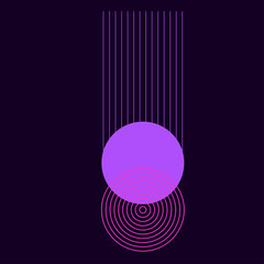 Minimalist Bright Poster Template Black Pink Purple Graphic Geometric Modern Poster Pattern background Card Invitation Party Template