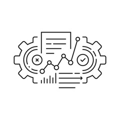 business efficacy like thin line methodology icon