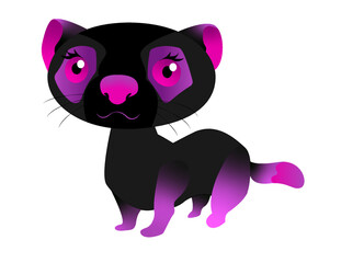 The marten is bright. Purple marten. 