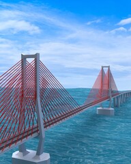 The Suramadu Bridge in East Java, Indonesia