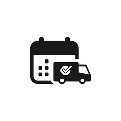 Delivery schedule icon isolated on white background