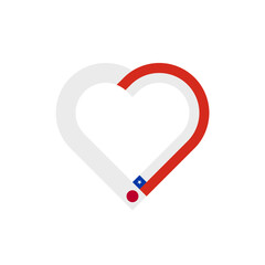 unity concept. heart ribbon icon of japan and chile flags. vector illustration isolated on white background