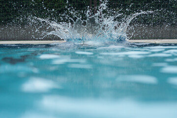 water splash in pool