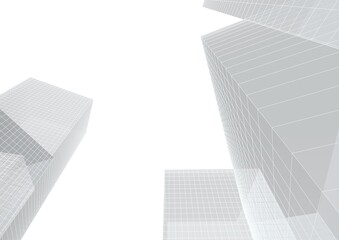 Obraz na płótnie Canvas Modern architecture building 3d rendering