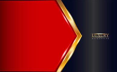 Luxury black red gold elegant geometric background design