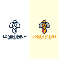 Bee concepts logo vector graphic abstract template, Isolated on background vector drawing for honey products, package, design.