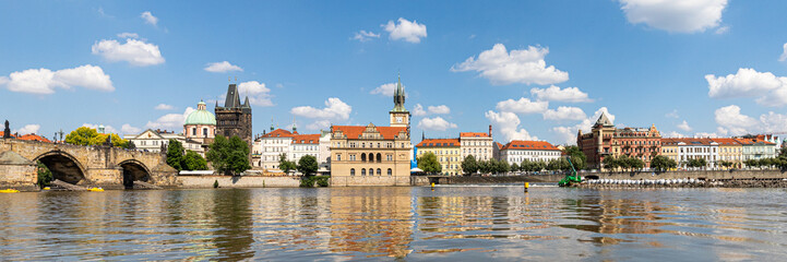 Fototapeta premium the city of Prague, photographed from the Vltava river