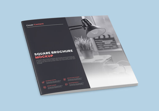 Square Brochure Closed Side View
