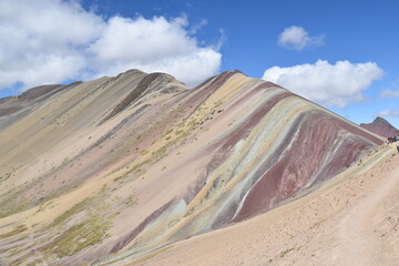 Rainbow Mountain Vinicunca (Montana de siete colores) and the valleys and landscapes around it in Peru
