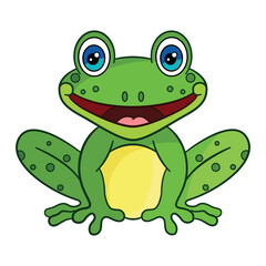 Vector illustration frog colored.
Vector decorative template illustration for printing on postcards, t-shirts, bags, cups, clothing, Wallpaper, posters, coloring books, interior paintings.