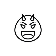 devil laugh emoji vector for website symbol icon presentation