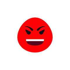 devil smile emoji vector for website, icon, symbil presentation