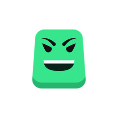 devil smile emoji vector for website, icon, symbil presentation
