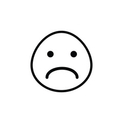 sad face emoji vector for website, icon, symbil presentation