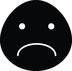 sad face emoji vector for website, icon, symbil presentation