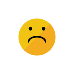 sad face emoji vector for website, icon, symbil presentation