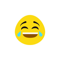 laugh emoji vector for website, icon, symbil presentation