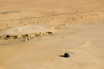 Awesome View for Sands mountains in the desert , Siwa oasis Egypt	