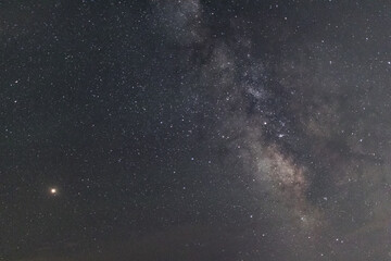 The Milky Way and clear night skies above Palisade, Colorado