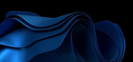 Abstract Blue Waves Stripe Pattern Background