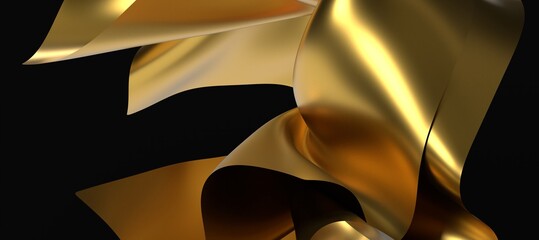 gold cloth, luxury smooth golden background, wave