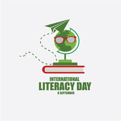 International Literacy Day vector illustration. Simple and elegant design