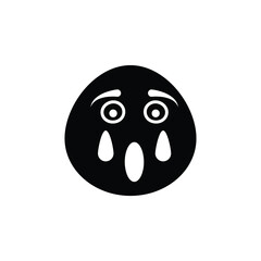 Sad emoji vector for website icon symbol presentation