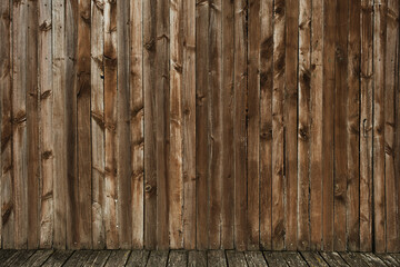 Rustic wooden cabin wall