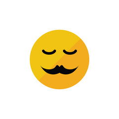 moustache emoji vector for website symbol icon presentation