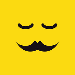 moustache emoji vector for website symbol icon presentation