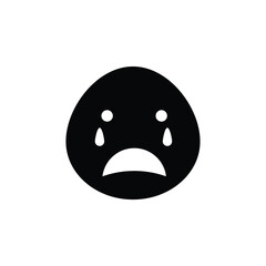 Sad emoji vector for website icon symbol presentation