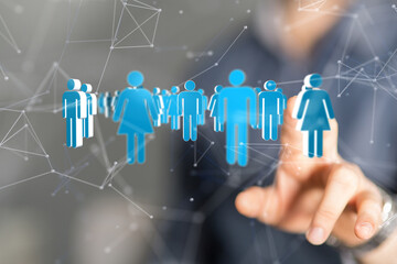 Concept of teamwork and partnership