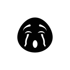 Sad emoji vector for website icon symbol presentation