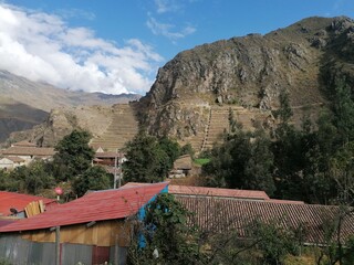 Spanish colonial and Inca architecture in the town of Cusco in Peru