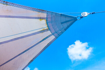 old sail of a model