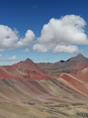Naklejka premium The colorful Rainbow Mountain Vinicunca in Peru 